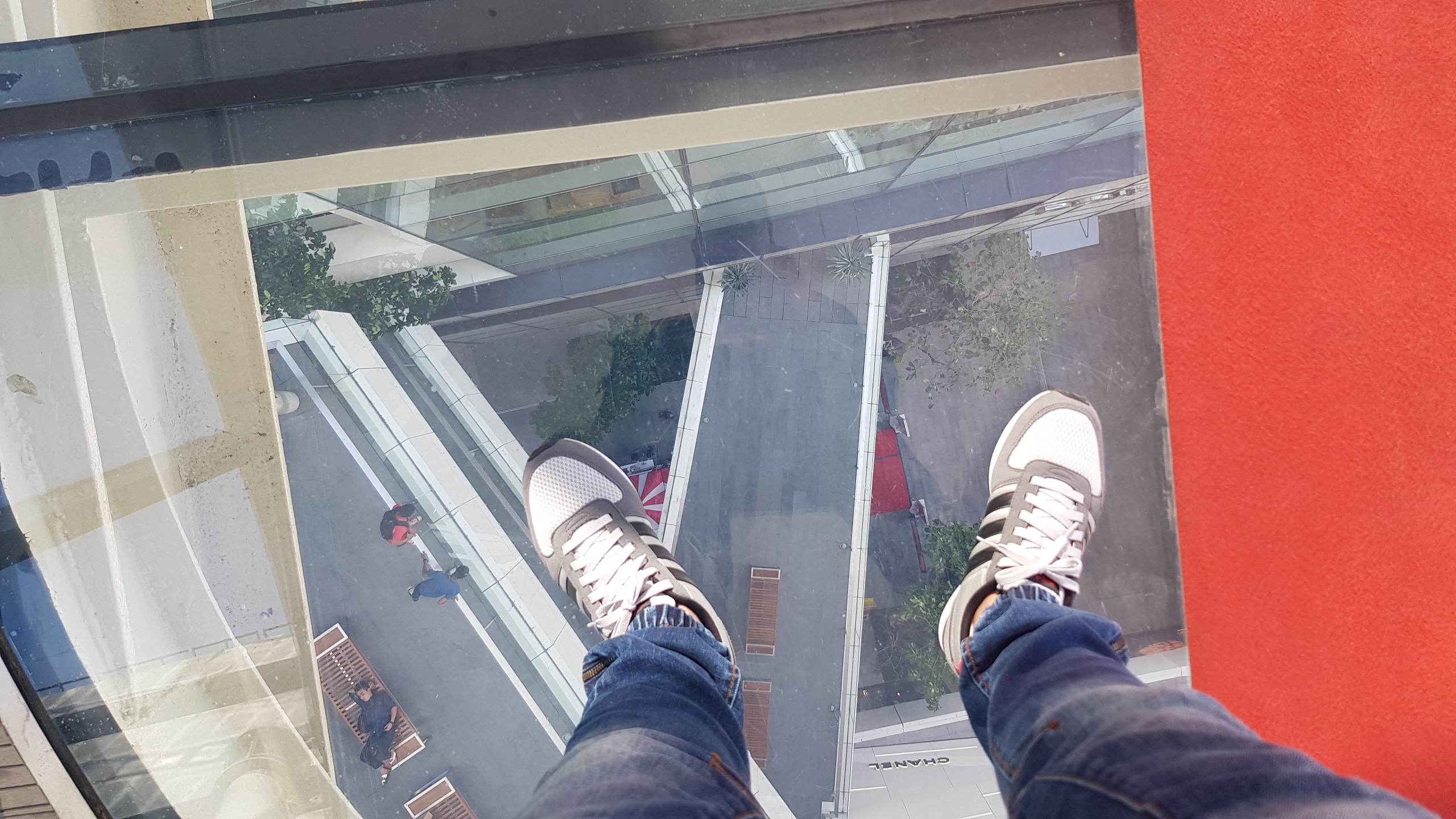 A piece of glass-floor skywalk @ ESCAPE